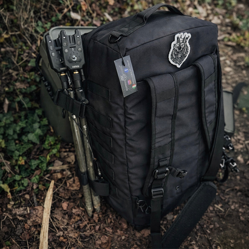 Zaino Duffel Carpfishing 60L Nature Force – Borsa con Sistema a molle e Scomparti Modulari